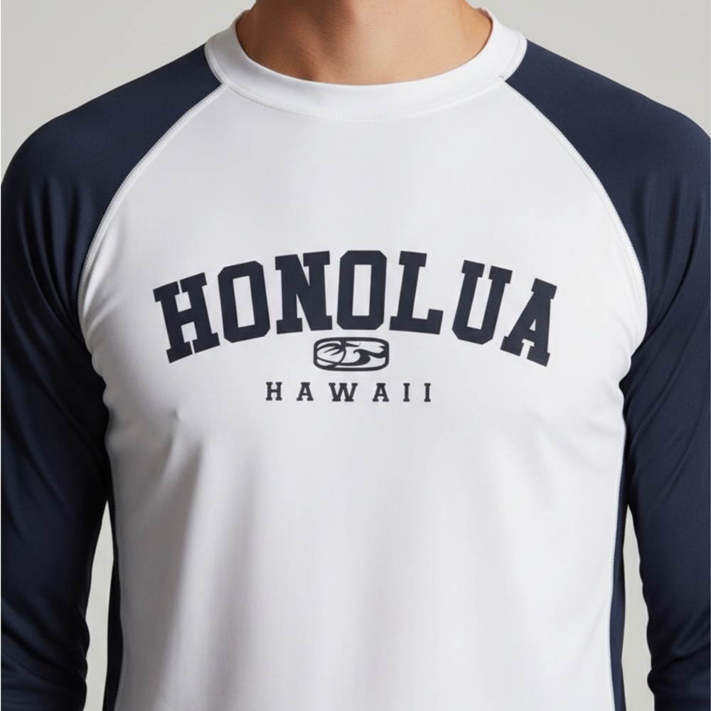 Men's 4 xl White and Black Swim Shirt from Hawaii